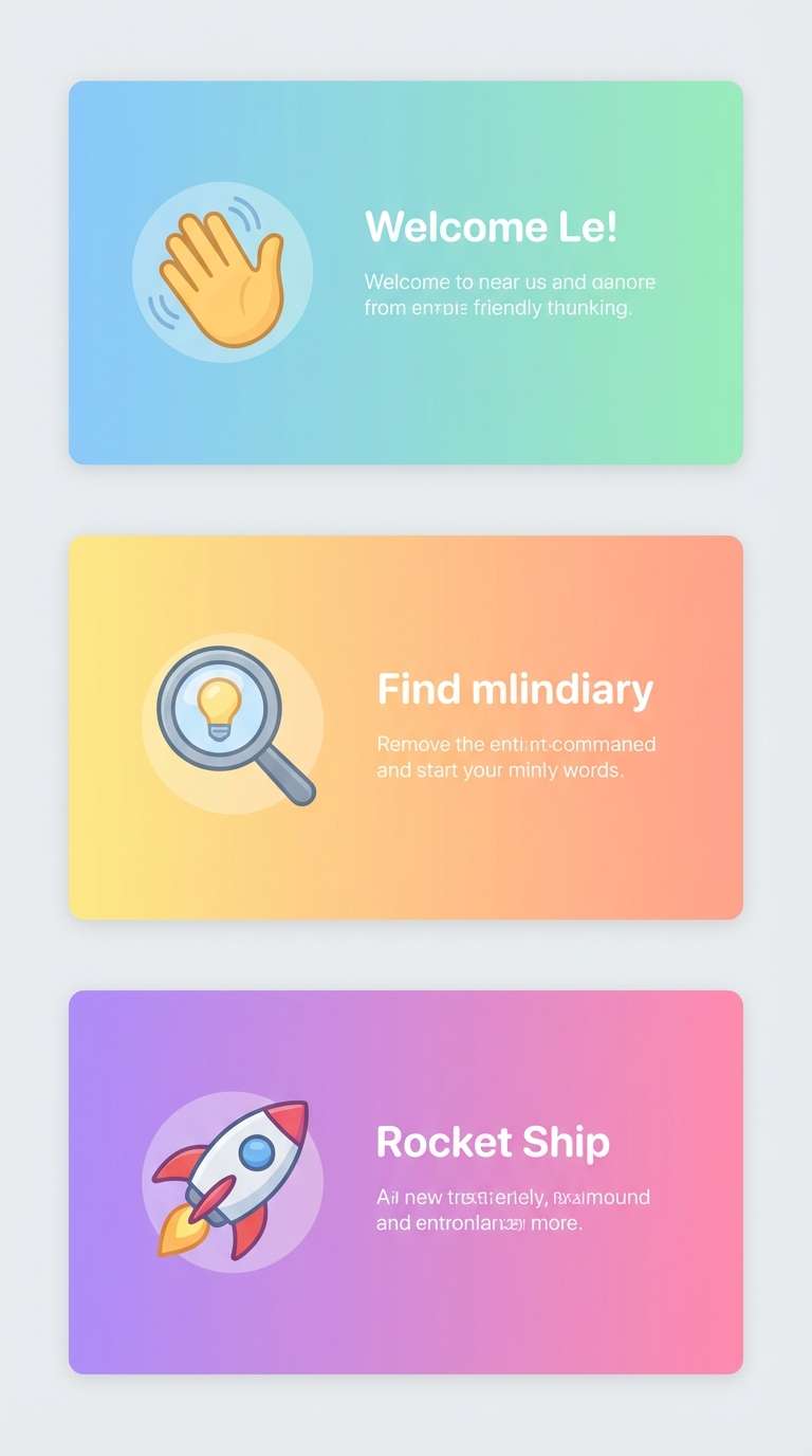soft onboarding ui screens