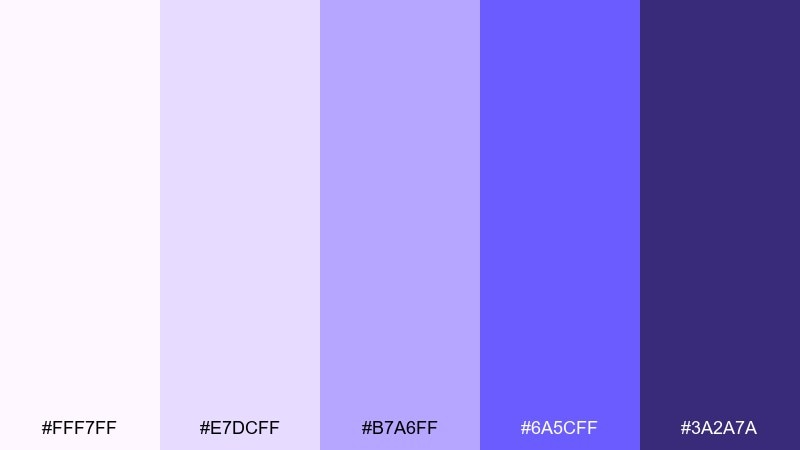 blueberry milkshake violet blue color palette with hex codes