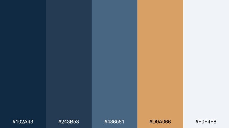 blueprint bronze blue copper color palette with hex codes