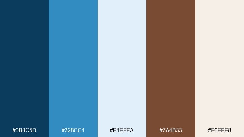 blueprint leather color palette with hex codes