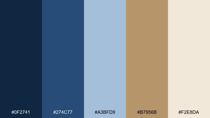 blueprints and burlap color palette with hex codes
