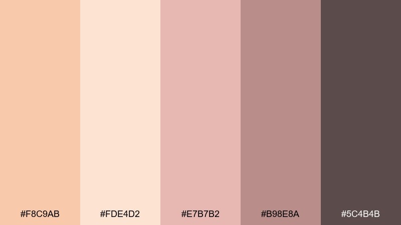 blush apricot spa light apricot color palette with hex codes