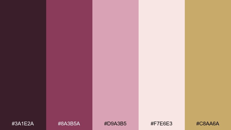 blush ballroom great gatsby color palette with hex codes