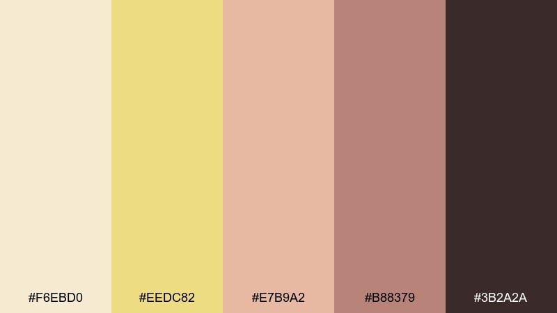 blush beige bloom flax color palette with hex codes