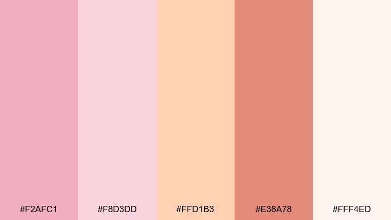 blush citrus lift blush color palette with hex codes