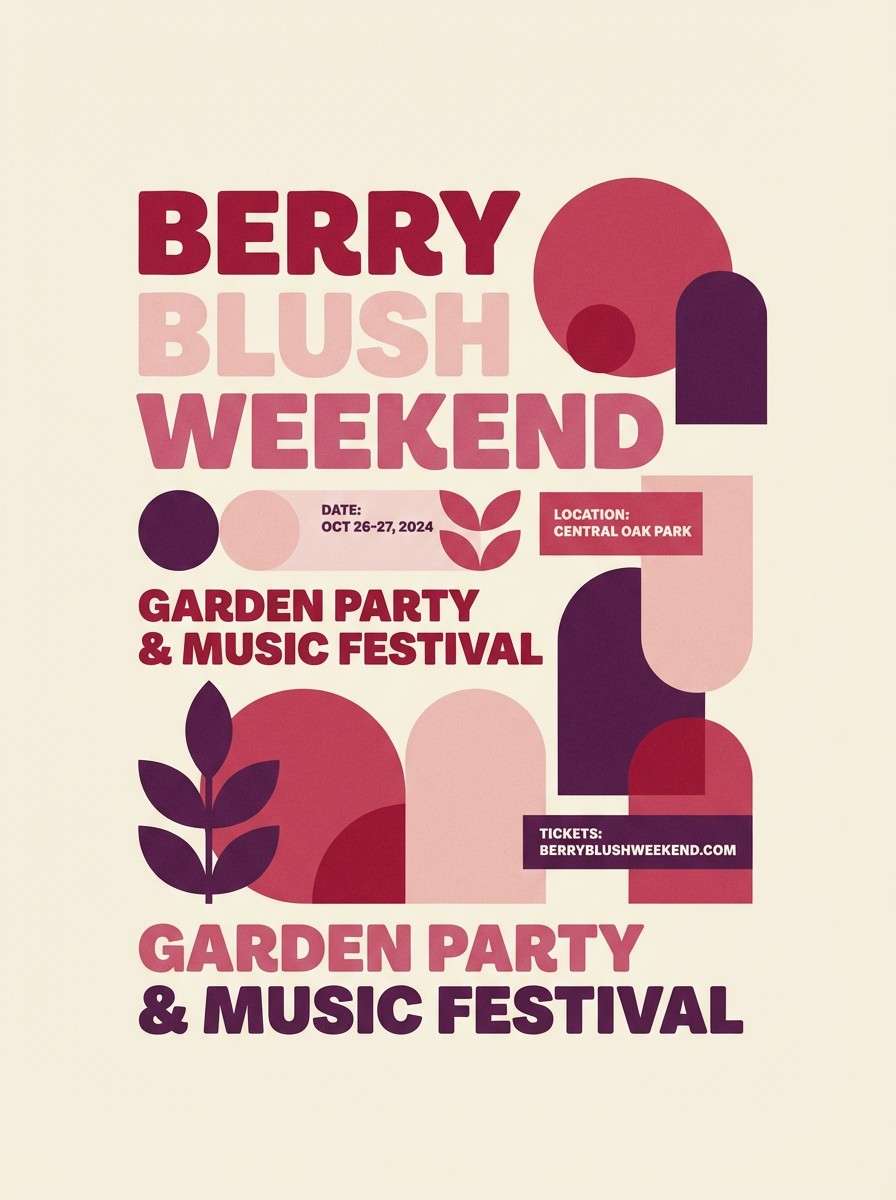 bold berry event poster