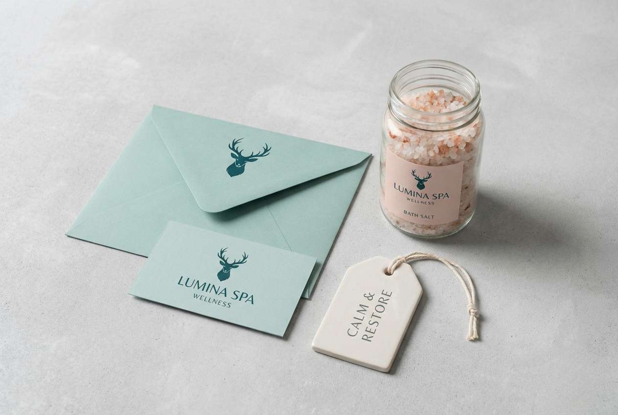 seafoam blush spa branding