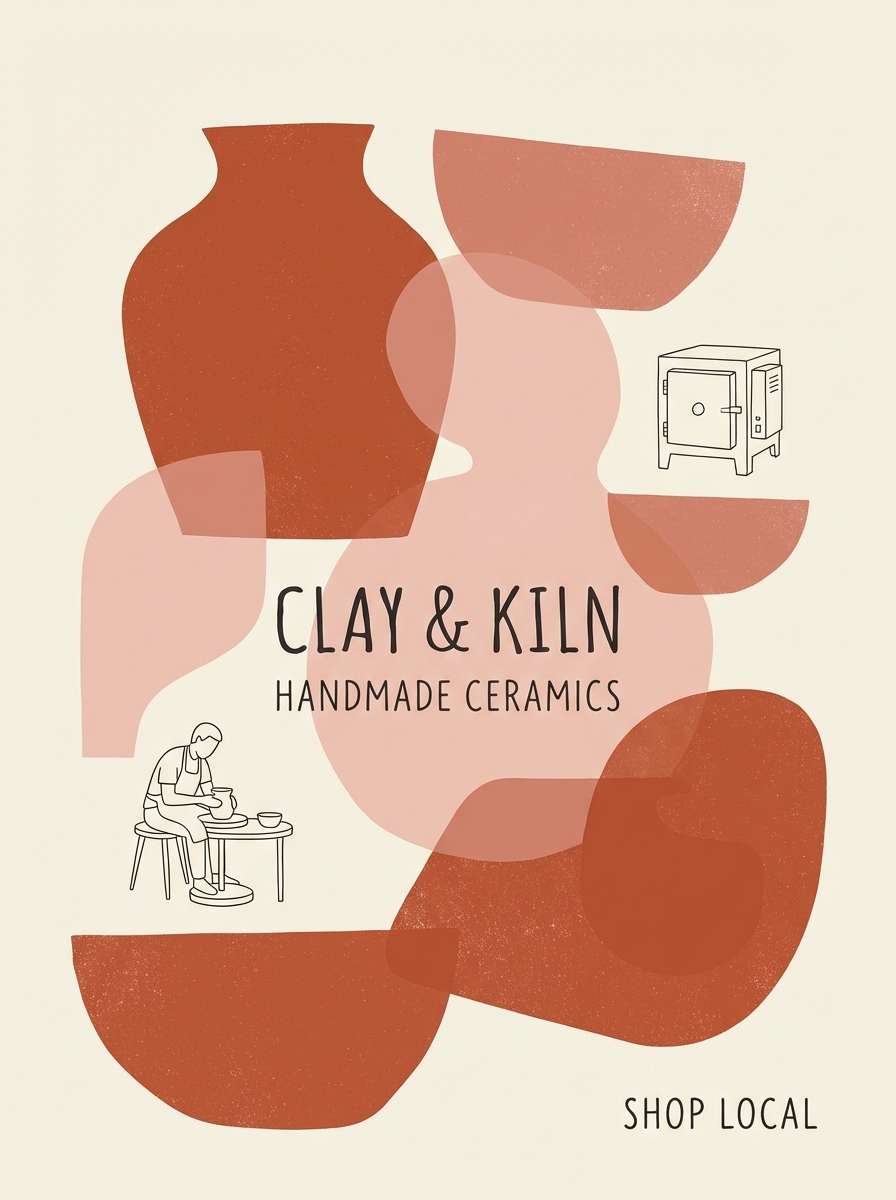 earthy ceramics poster design