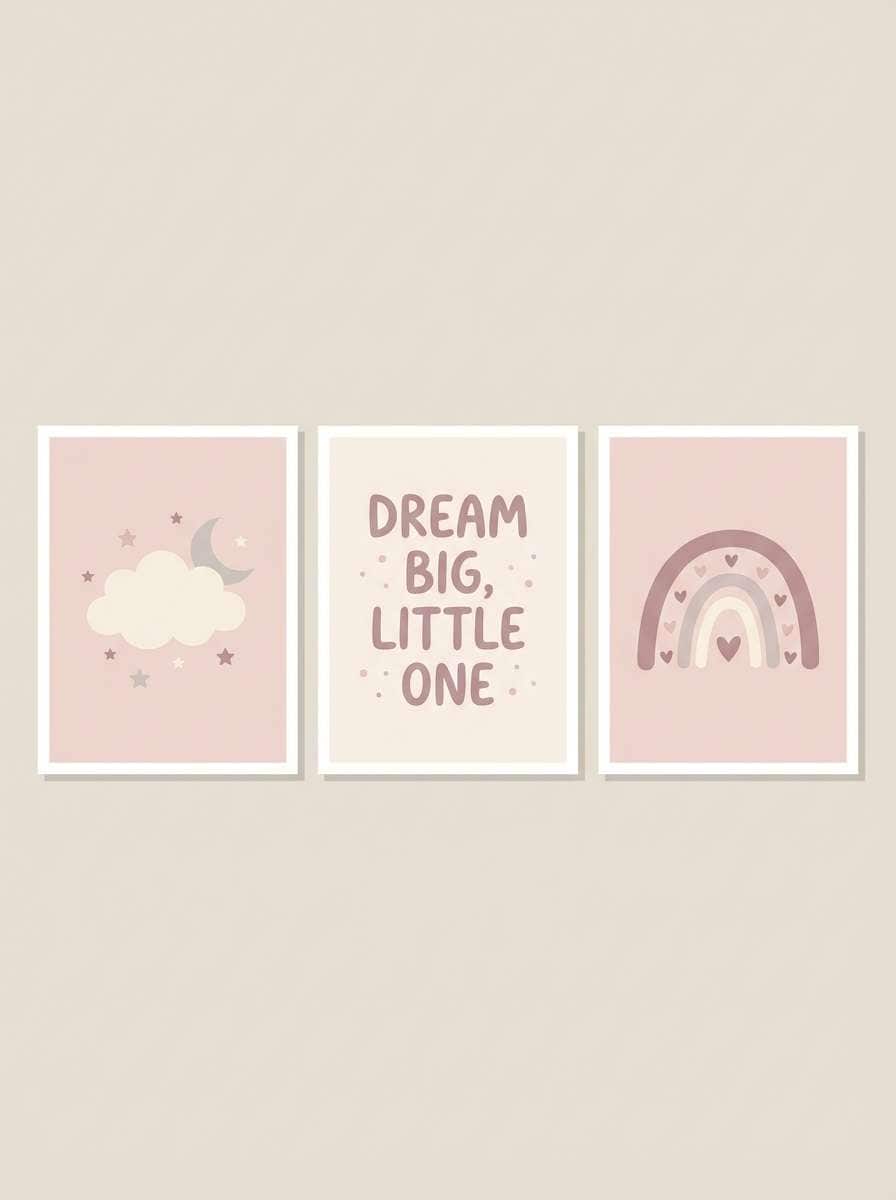 soft nursery wall print