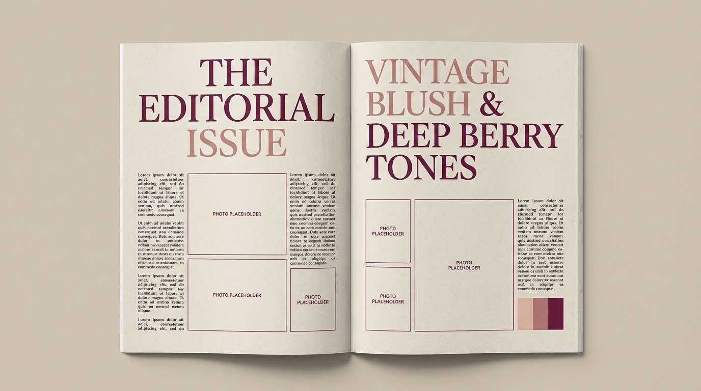 vintage editorial layout design