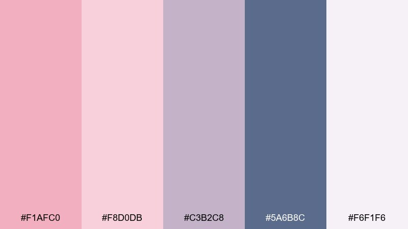 blush denim contrast blush color palette with hex codes