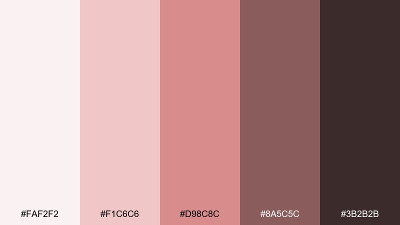 blush gallery living room color palette with hex codes