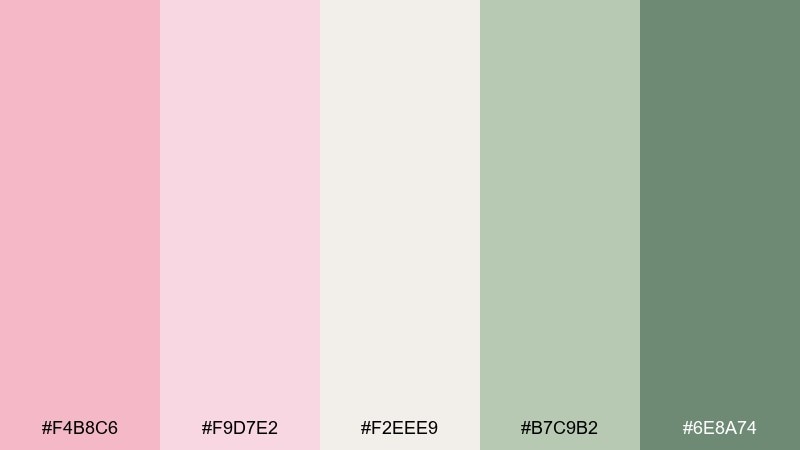 blush garden watercolor blush color palette with hex codes