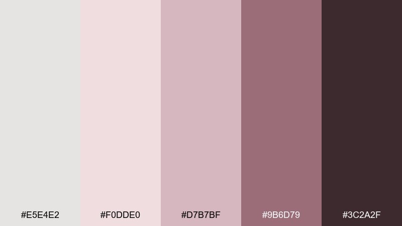 blush marble platinum color palette with hex codes