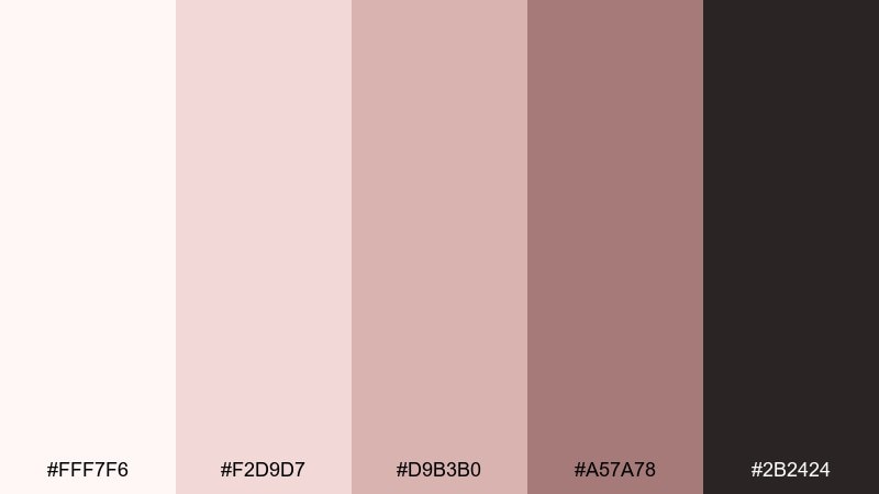 blush neutral home office color palette with hex codes