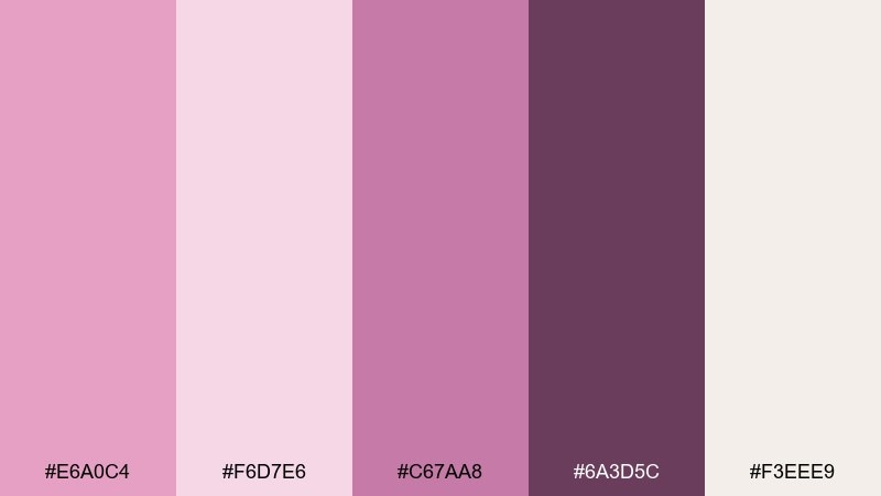 blush orchid pale magenta color palette with hex codes