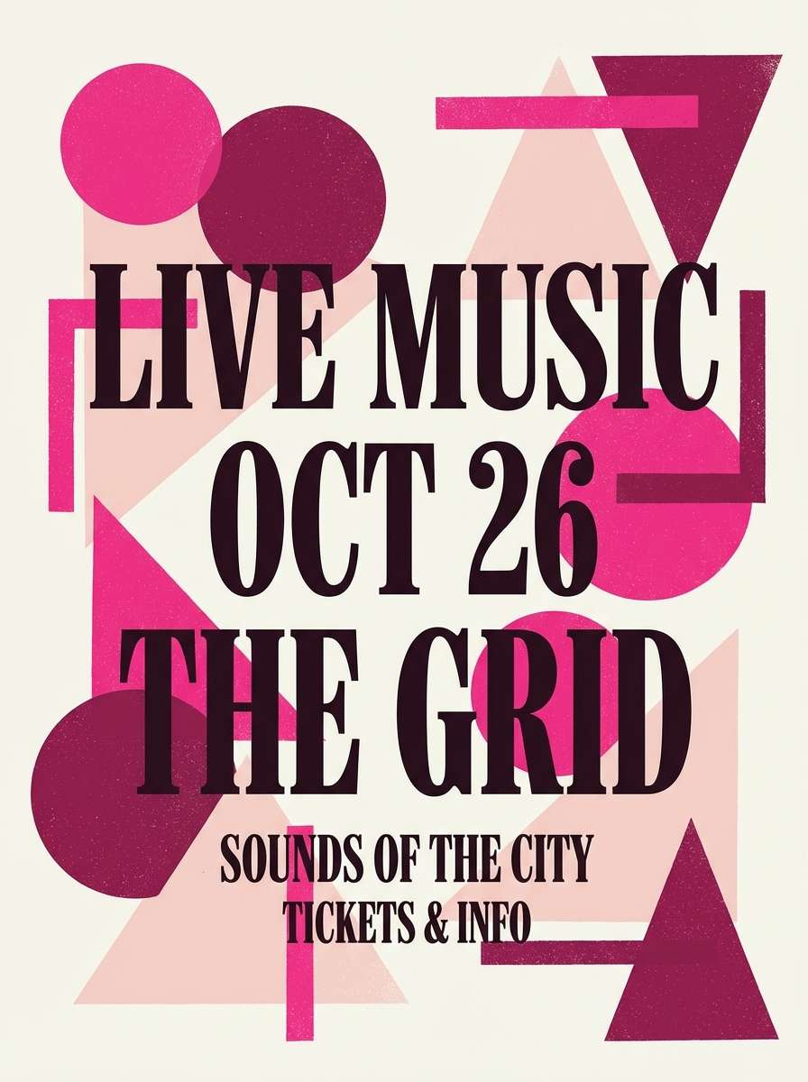 bold berry music poster