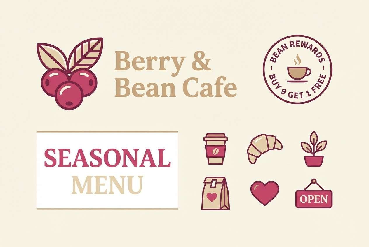 chic cafe brand mockup