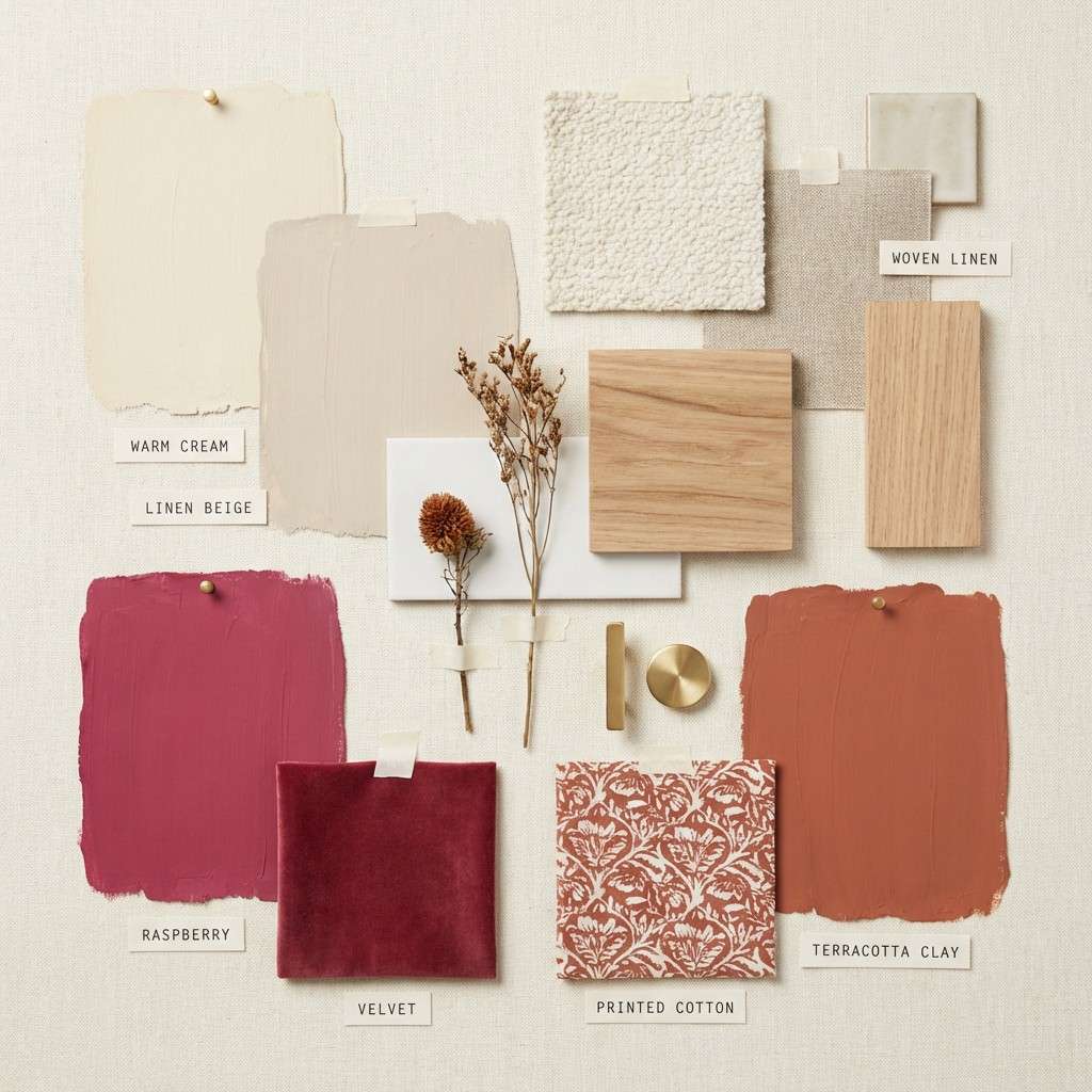 earthy berry mood board