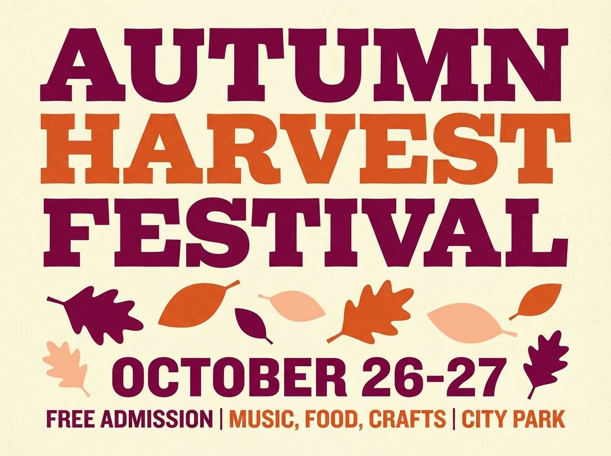 autumn festival flyer