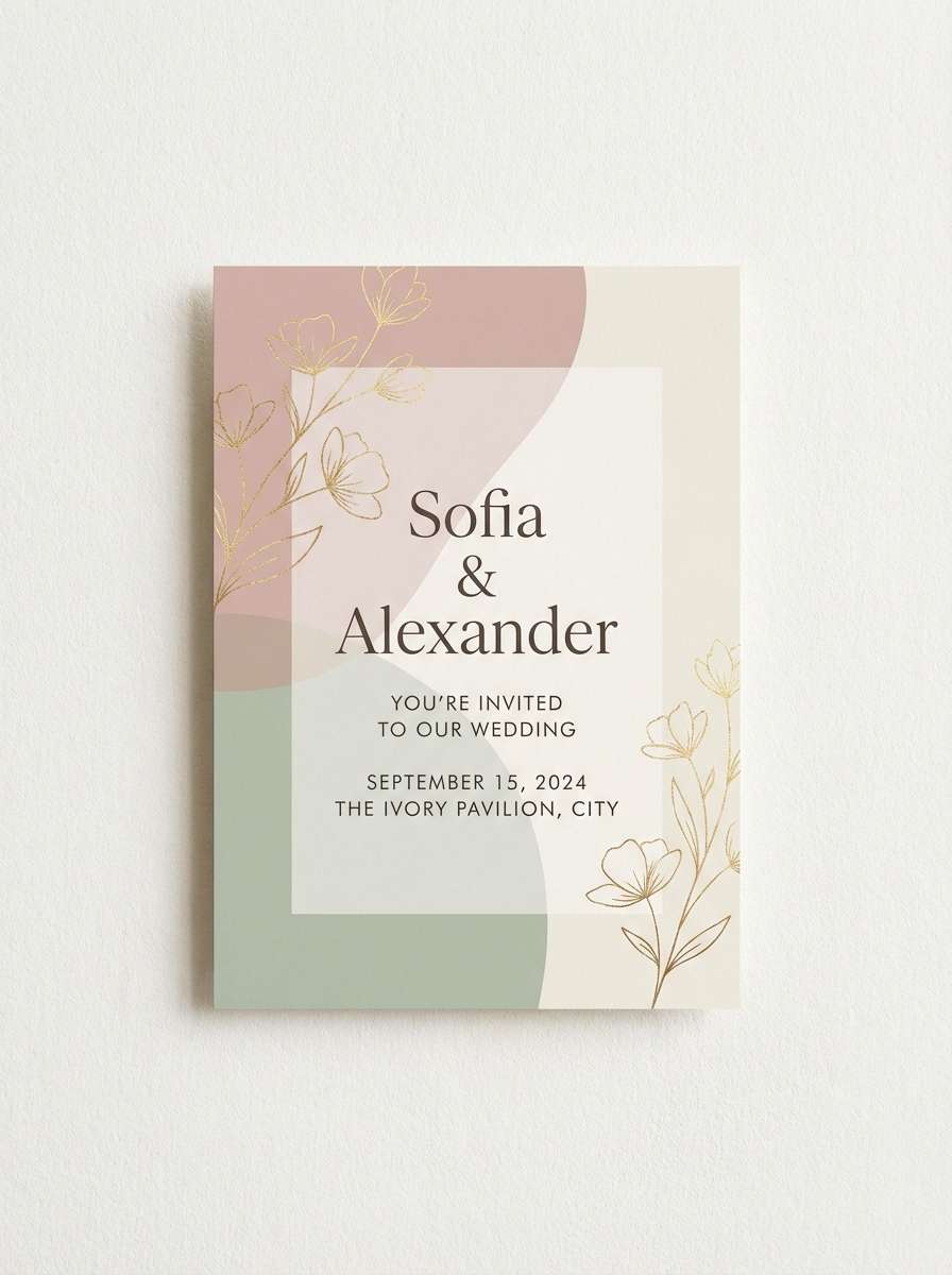 soft wedding invitation design