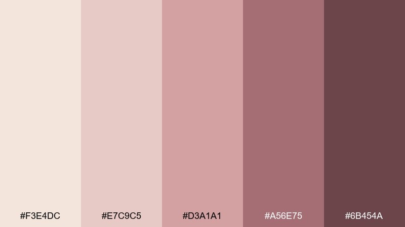 blush weave linen color palette with hex codes