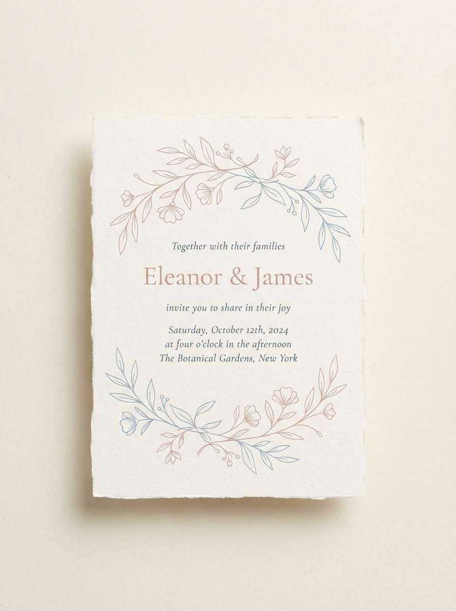 blush wedding invitation
