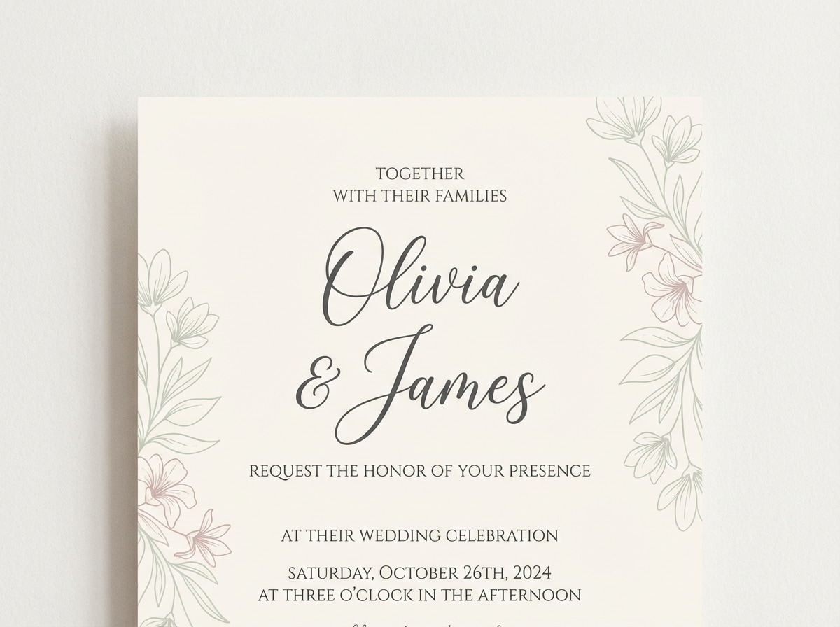 blush wedding invitation design