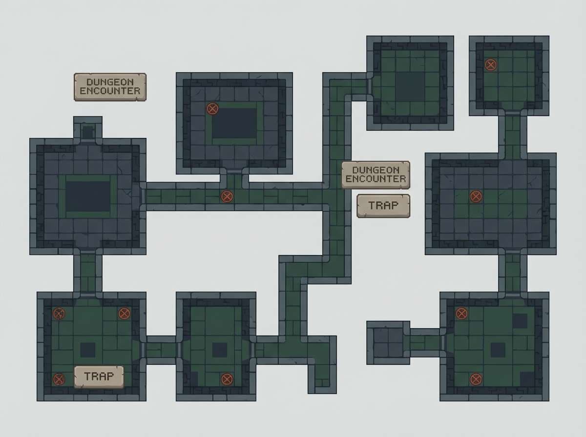 dungeon tiles and cards