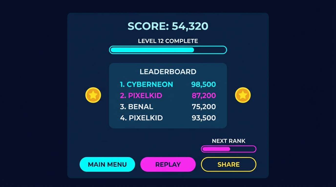 digital score ui screen
