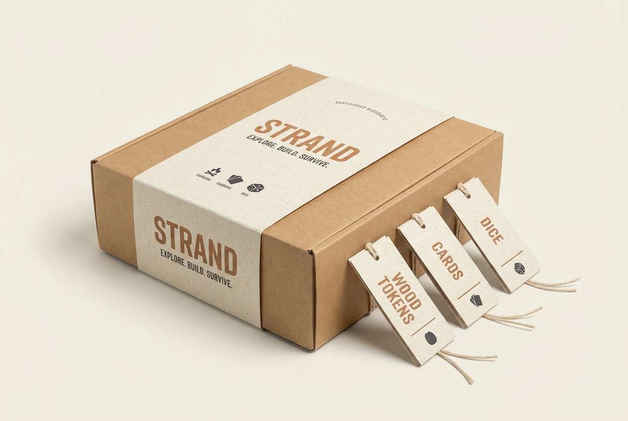 minimal board game packaging
