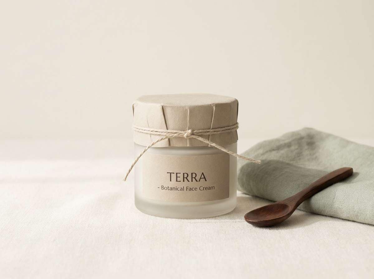 natural packaging label mockup