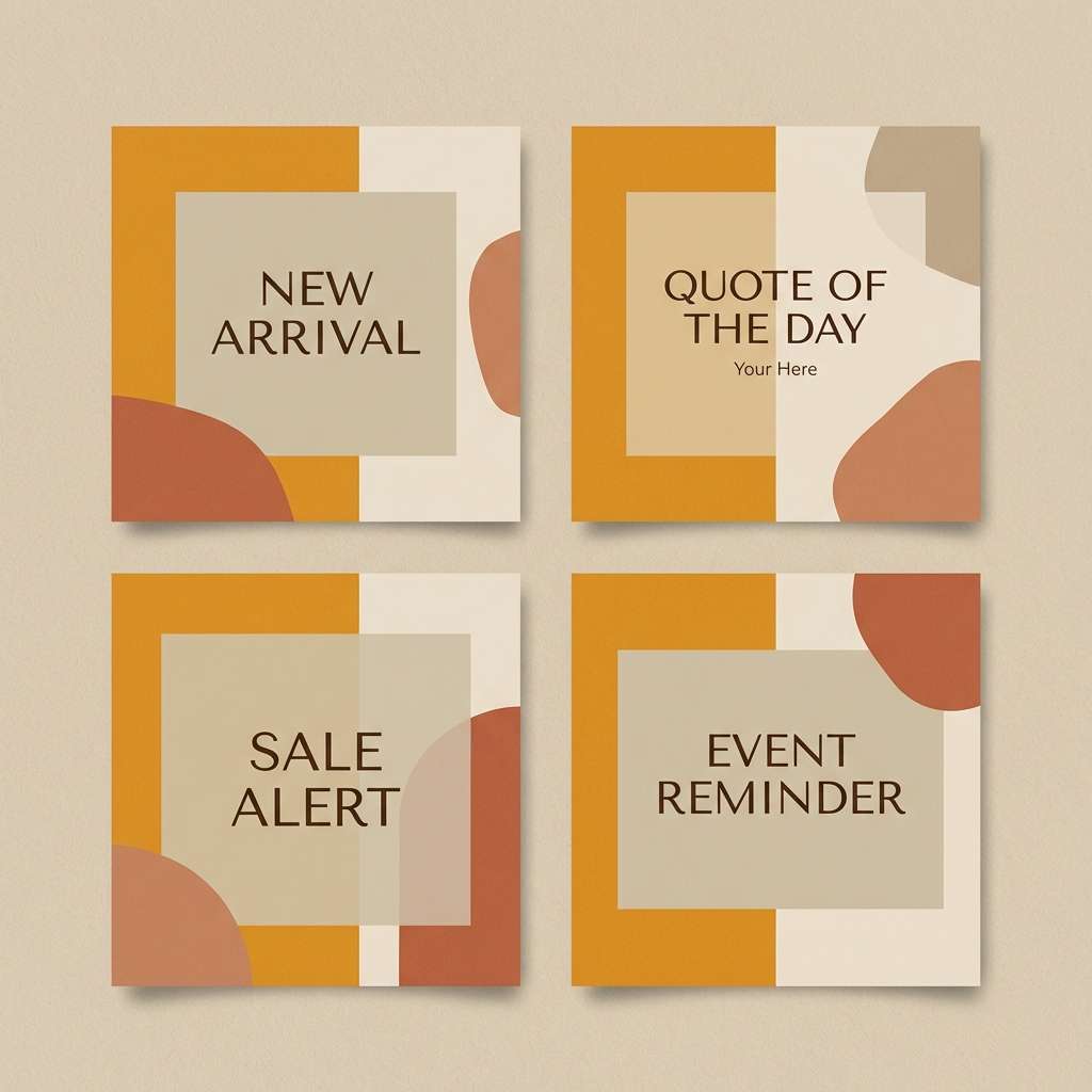 warm social post templates