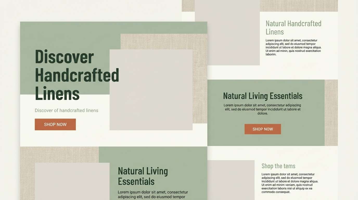 wellness landing ui mockup