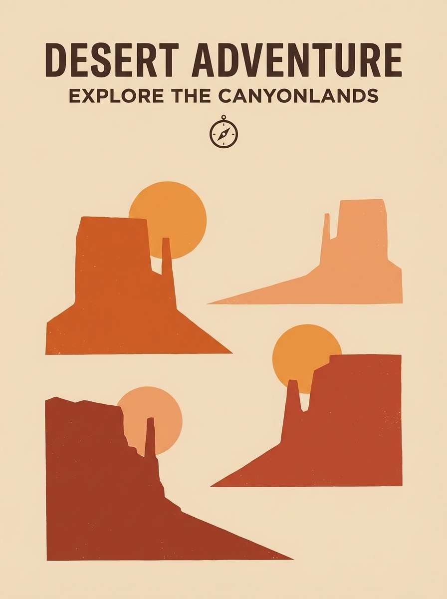 canyon travel poster design