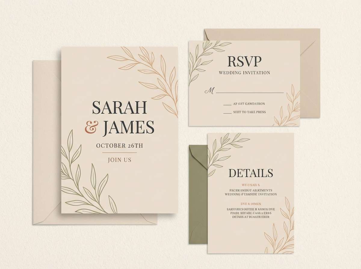 pampas invitation suite design