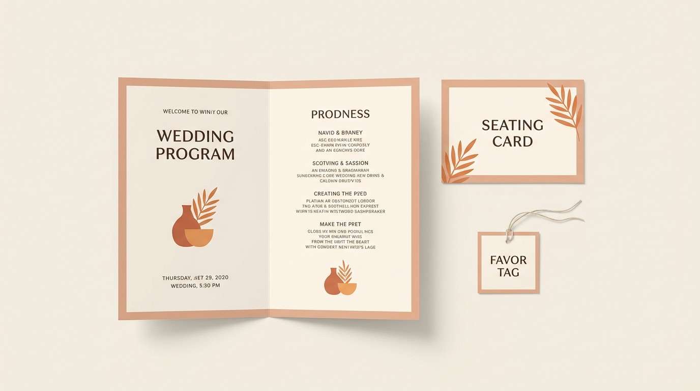 clay and cream stationery