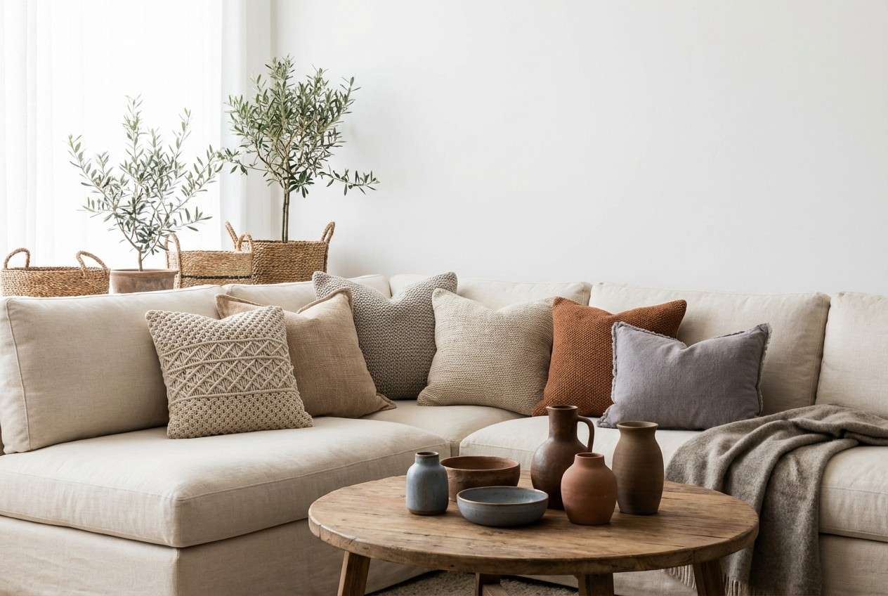 tawny linen lounge decor