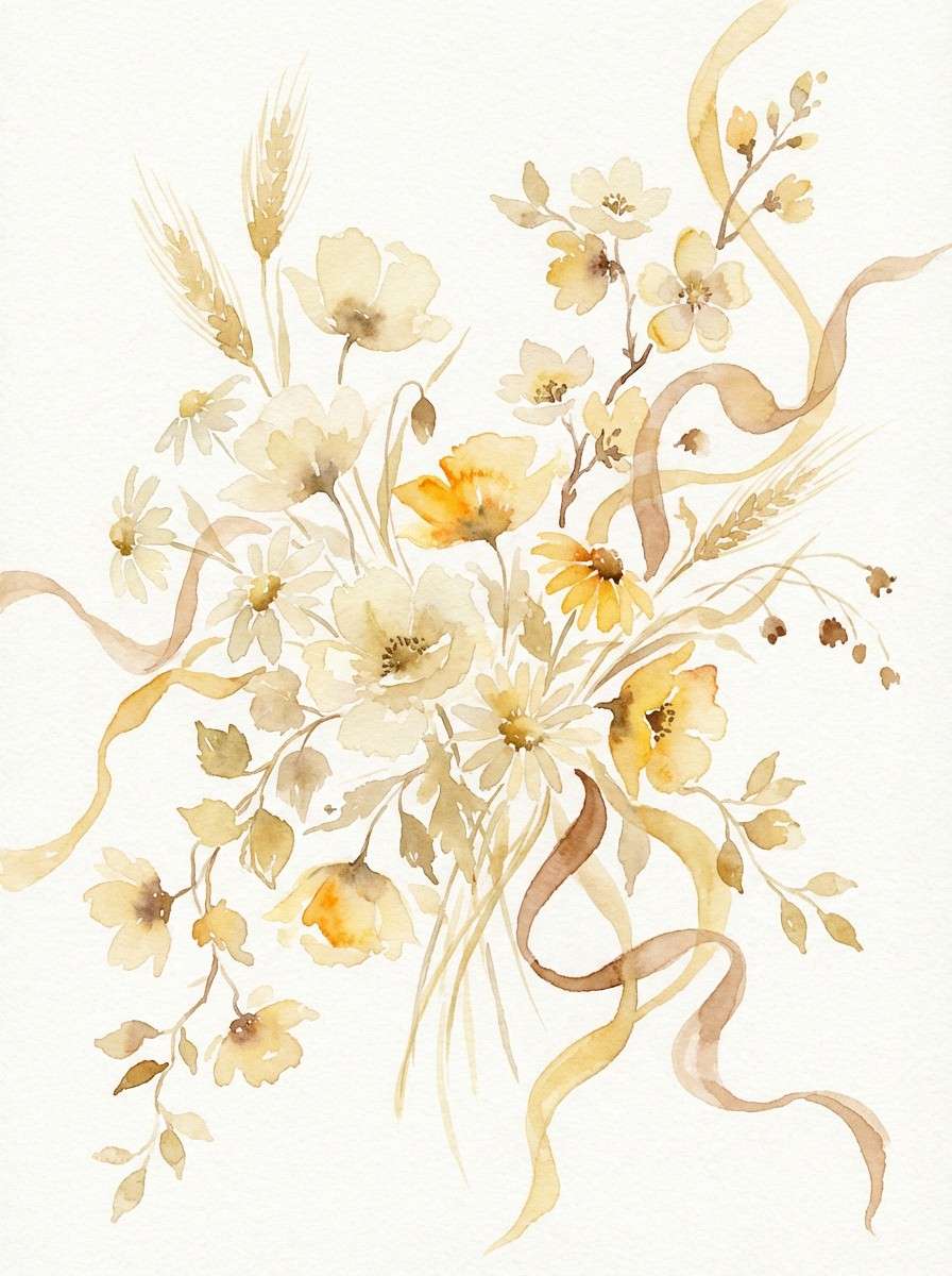 saffron meadow floral ribbons