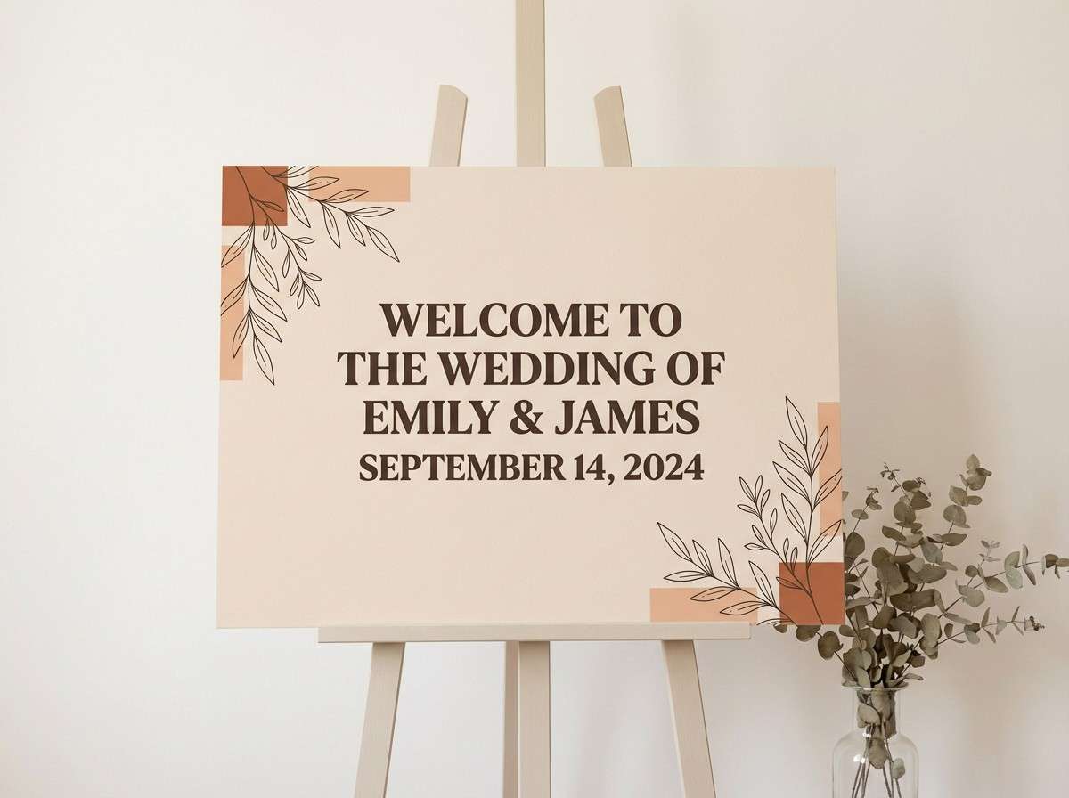 clay welcome sign mockup