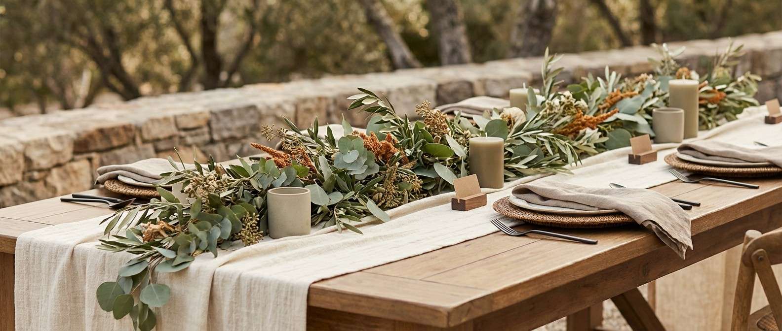 olive grove reception decor