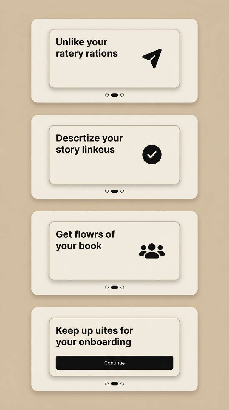 neutral onboarding ui screens