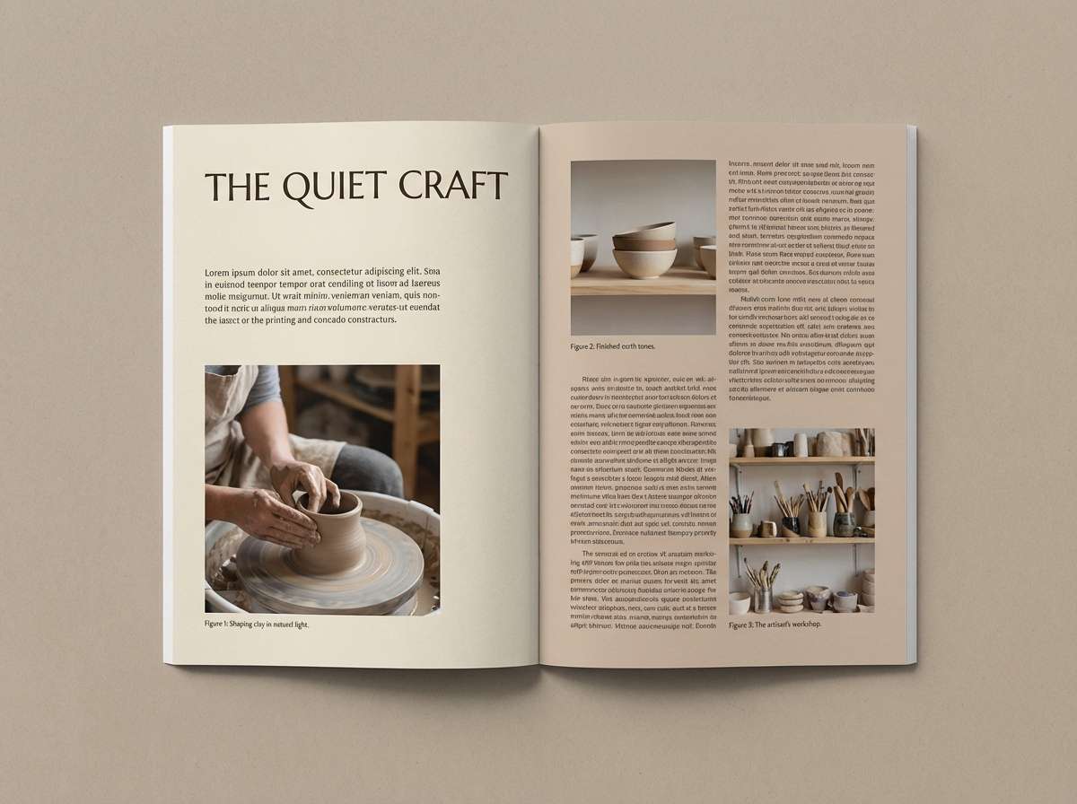 neutral magazine layout