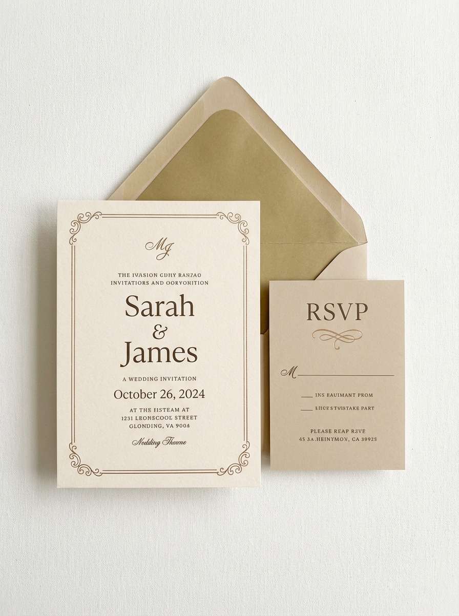 classic wedding invitation design
