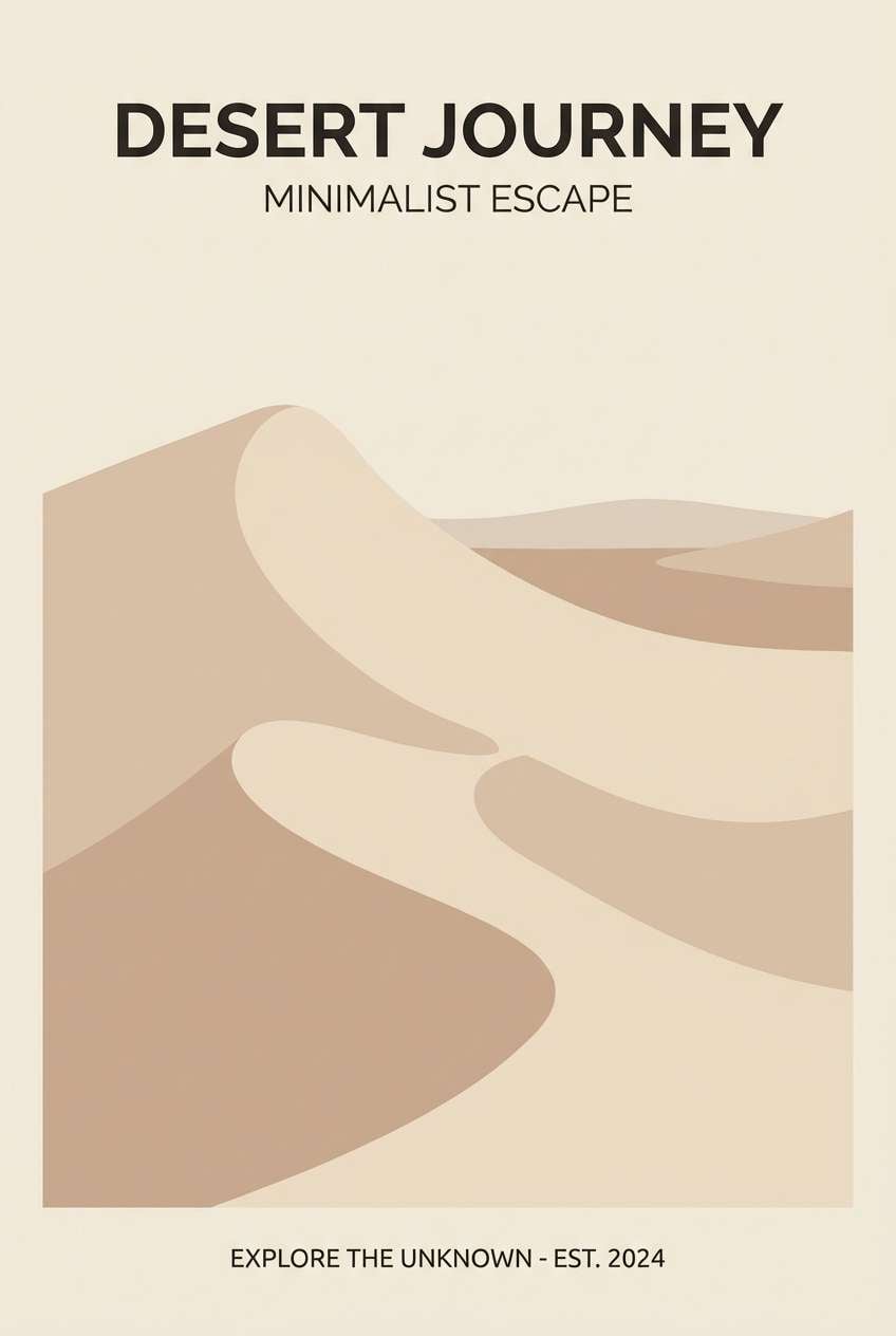 minimal dune travel poster