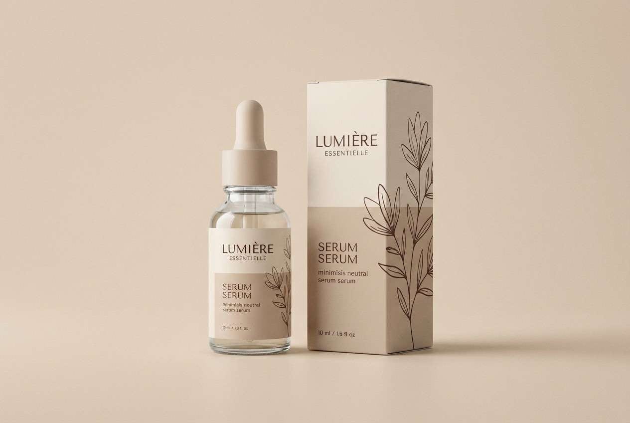 warm skincare packaging set