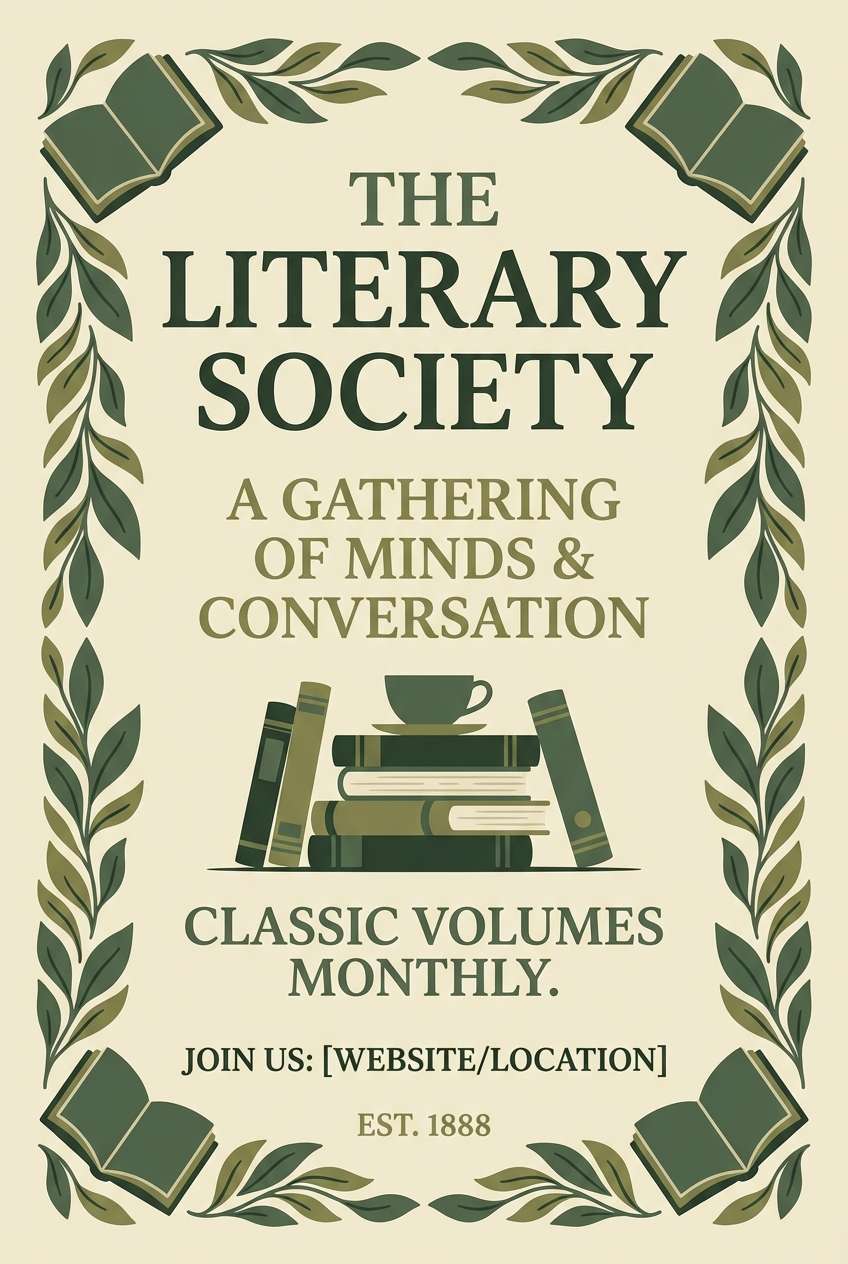 book club poster design