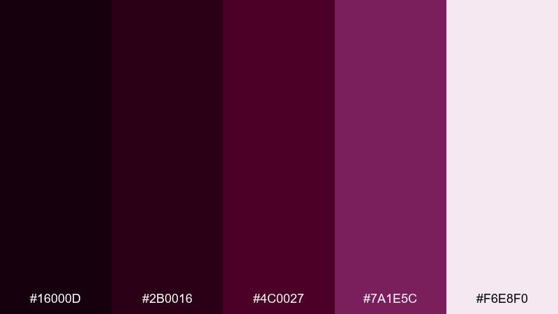 bordeaux violet dark violet color palette with hex codes