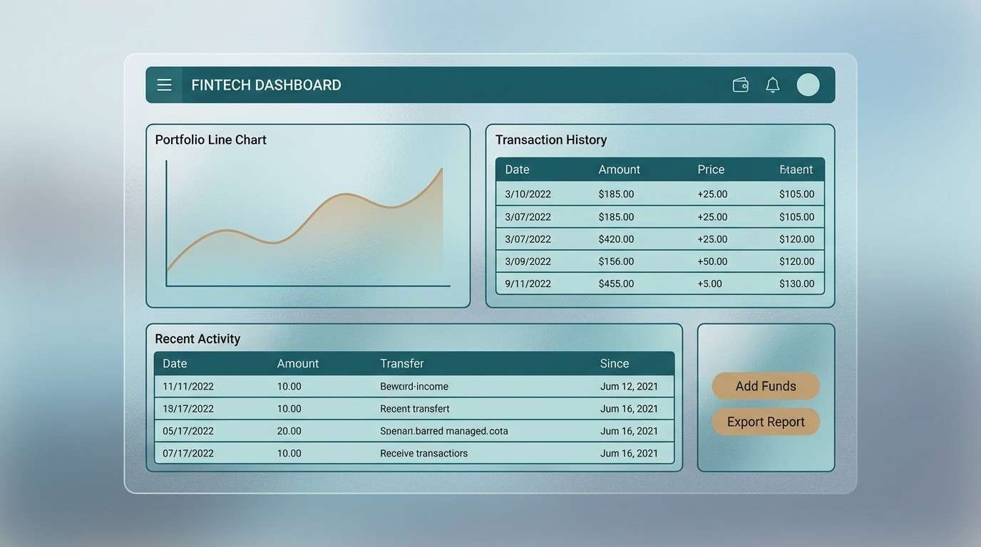 fintech dashboard ui