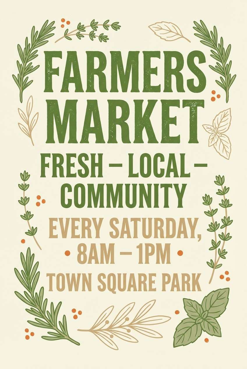 farmers market poster